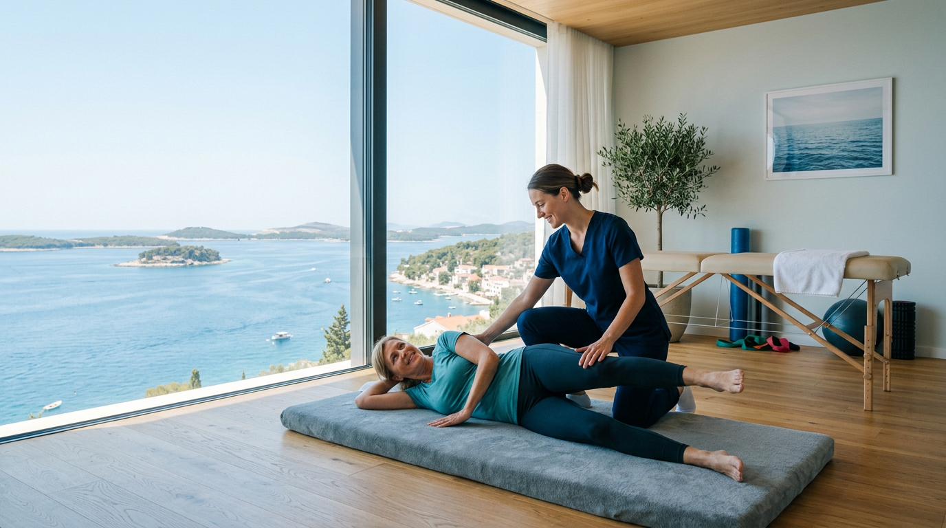 Fizioterapija na primorju u svijetloj ordinaciji